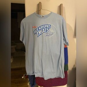 Vintage Rice Krispies Treats Kellogg’s Promo Baby Blue T-Shirt Size X-Large